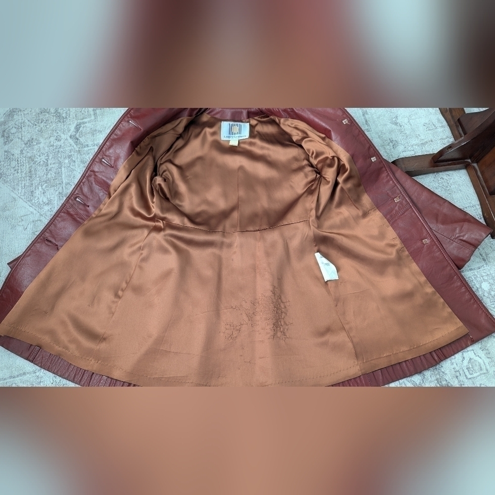Vintage Lantry Woman's 100% Leathers Long Coat Jacket Made in Canada . - Picture 10 of 16